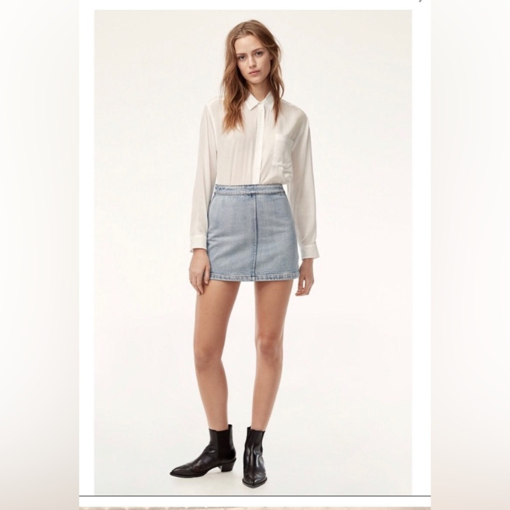 Aritzia Wilfred Free Donyale Jean Skirt Size 8
